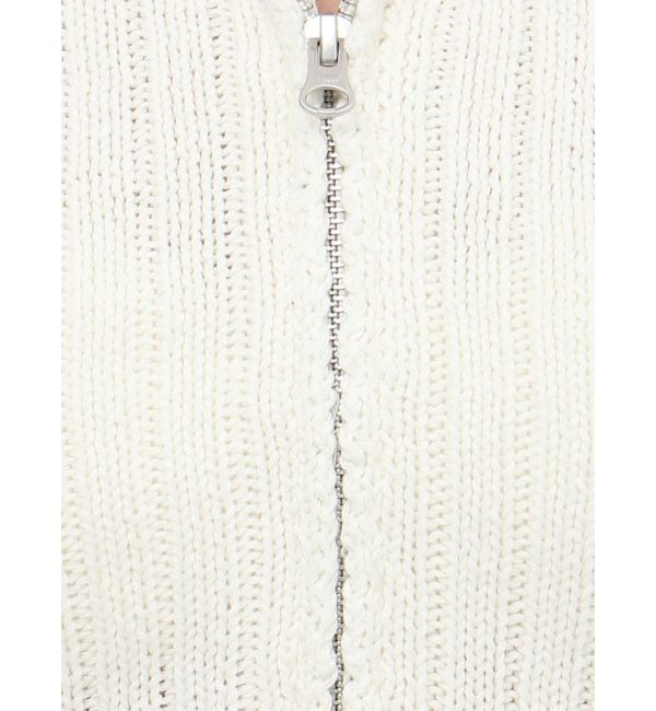 GYDA「W ZIPブリーチワイドリブニットトップス【SETUP着用可】」|ニット・セーター|