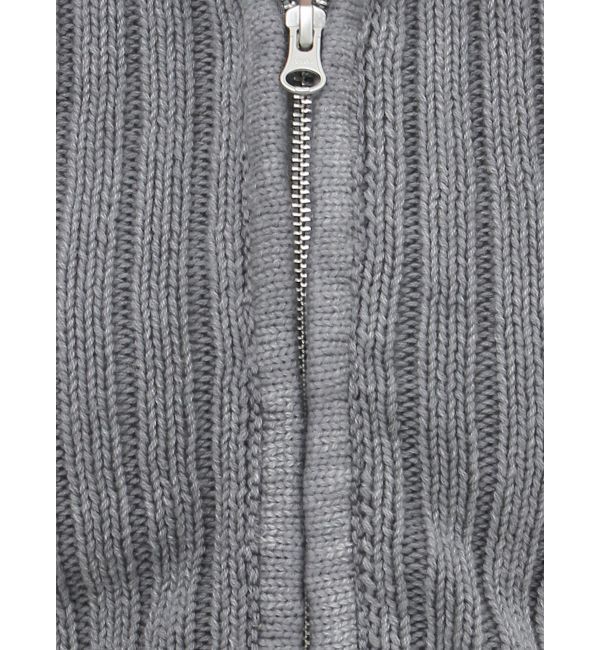 GYDA「W ZIPブリーチワイドリブニットトップス【SETUP着用可】」|ニット・セーター|