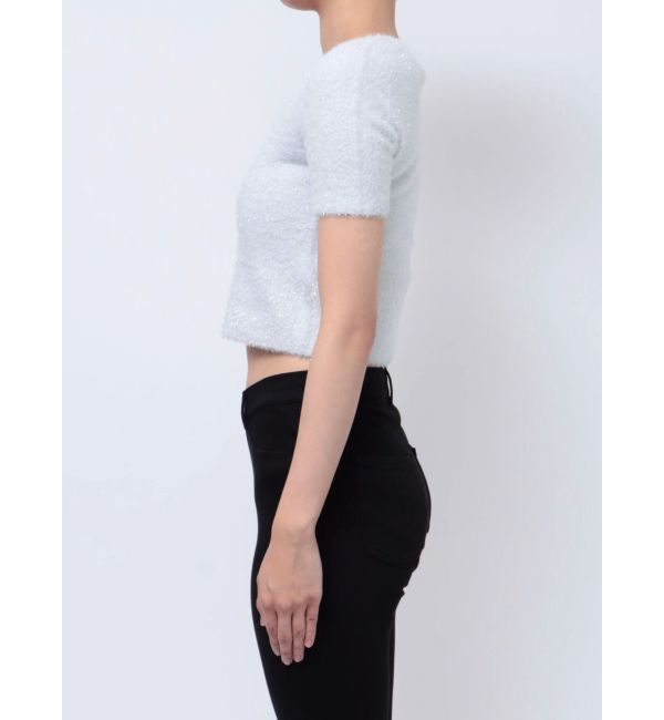 GYDA「シャギーハーフスリーブニットトップス」|ニット・セーター|