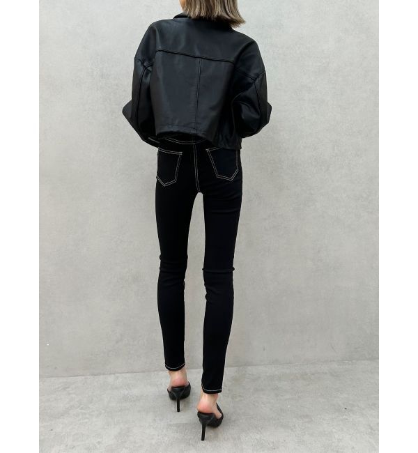 GYDA「【TINY】GYDAプレートショートフェイクレザージャケット」|その他|