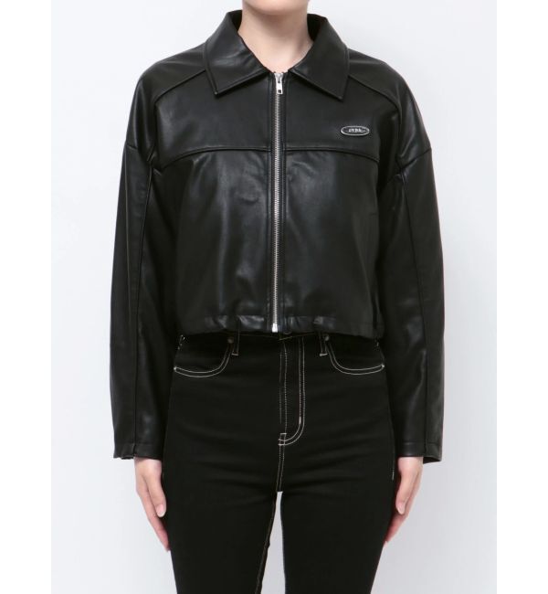 GYDA「【TINY】GYDAプレートショートフェイクレザージャケット」|その他|