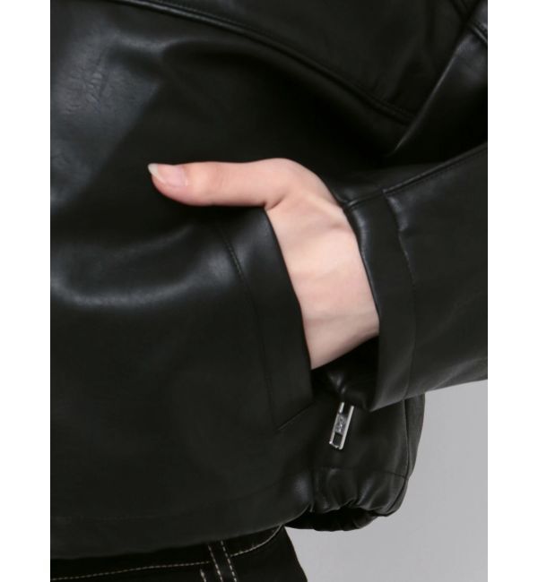 GYDA「【TINY】GYDAプレートショートフェイクレザージャケット」|その他|