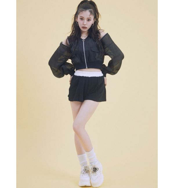 GYDA「SymmetryGYDA ZIP デザインシアーブルゾン」|ブルゾン・スタジャン|