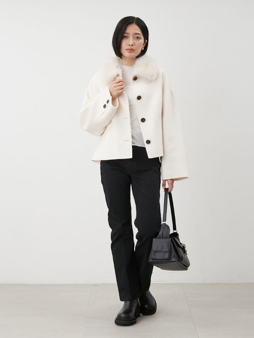 Mila Owen「コットン100％クルーネックシアーロンT」|Tシャツ・カットソー|