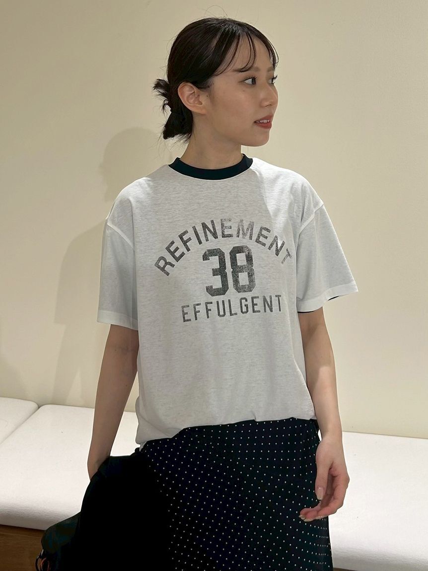 Mila Owen「オーバーサイズプリントリンガーTシャツ」|Tシャツ・カットソー|