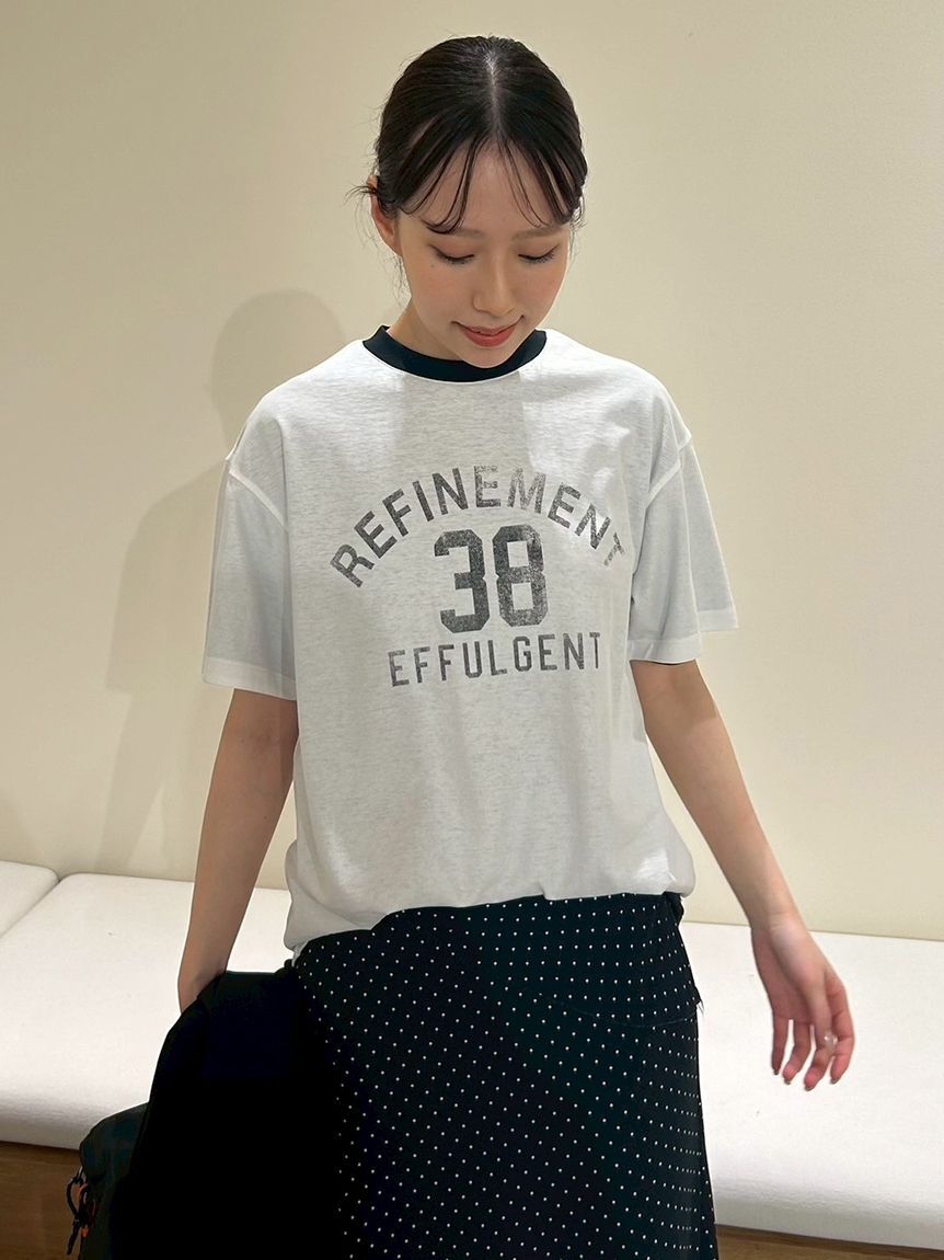 Mila Owen「オーバーサイズプリントリンガーTシャツ」|Tシャツ・カットソー|