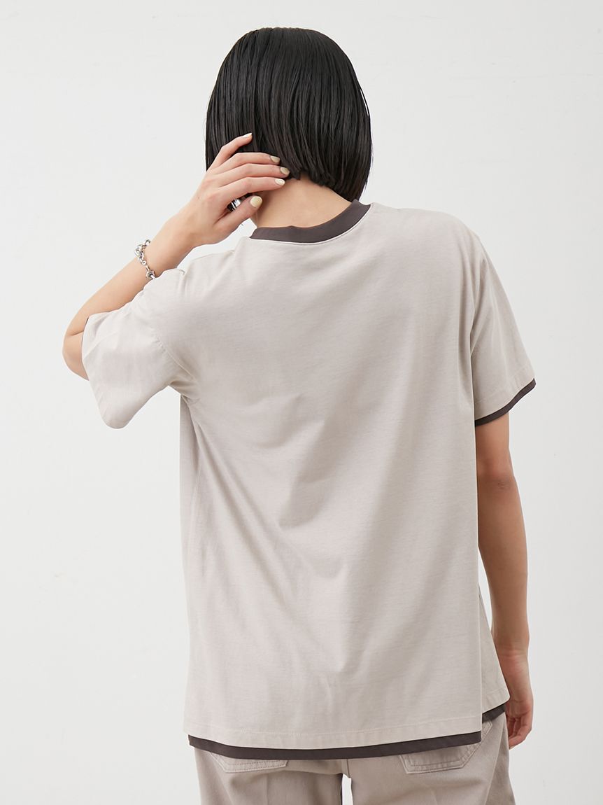 Mila Owen「オーバーサイズプリントリンガーTシャツ」|Tシャツ・カットソー|