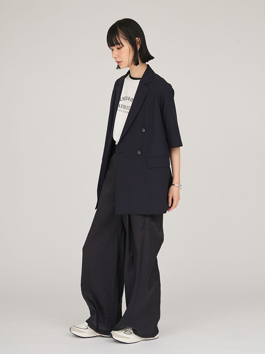 emmi atelier「UVカットハーフスリーブジャケット」|テーラードジャケット|