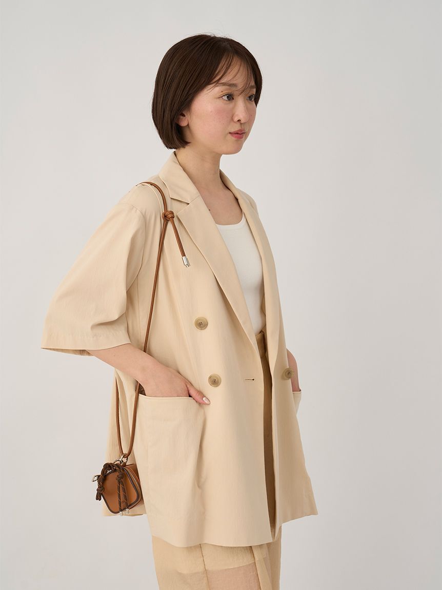 emmi atelier「UVカットハーフスリーブジャケット」|テーラードジャケット|