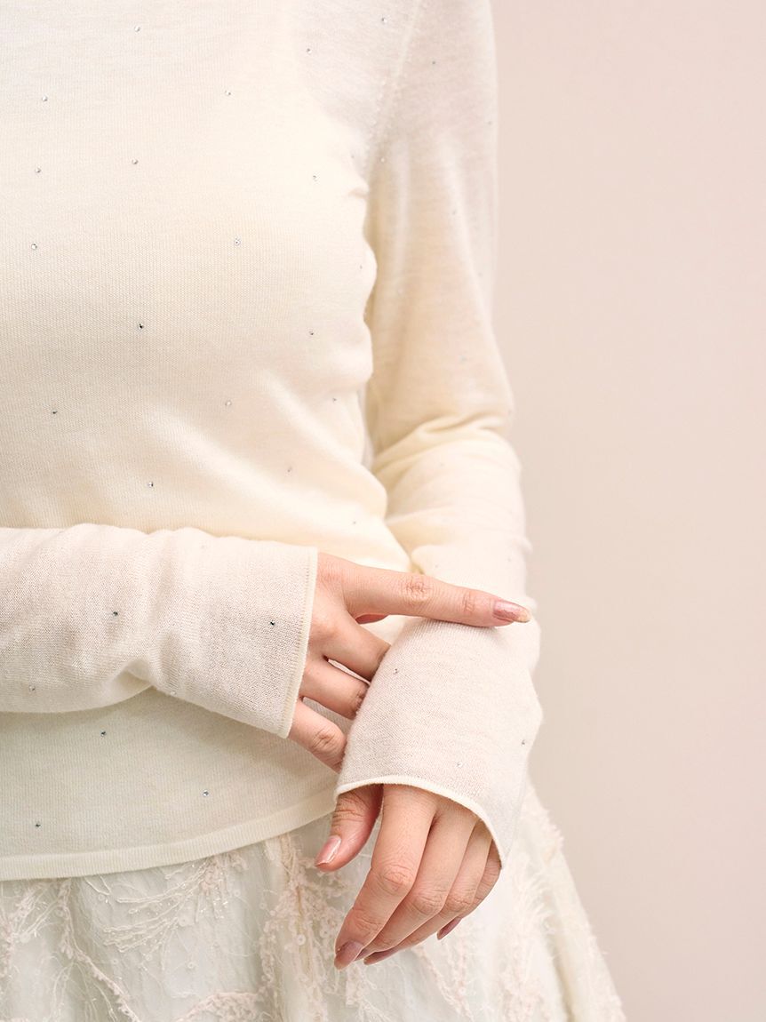 SNIDEL「バックオープンニットプルオーバー」|ニット・セーター|