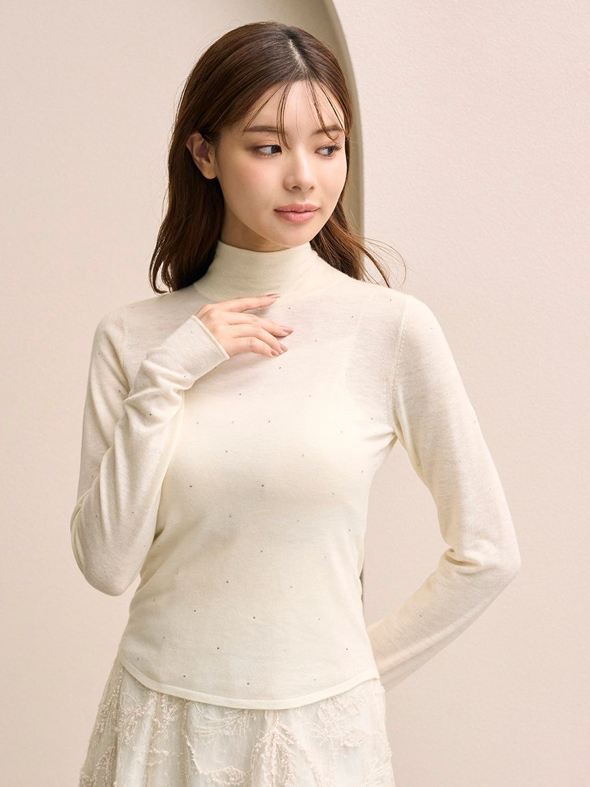 SNIDEL「バックオープンニットプルオーバー」|ニット・セーター|