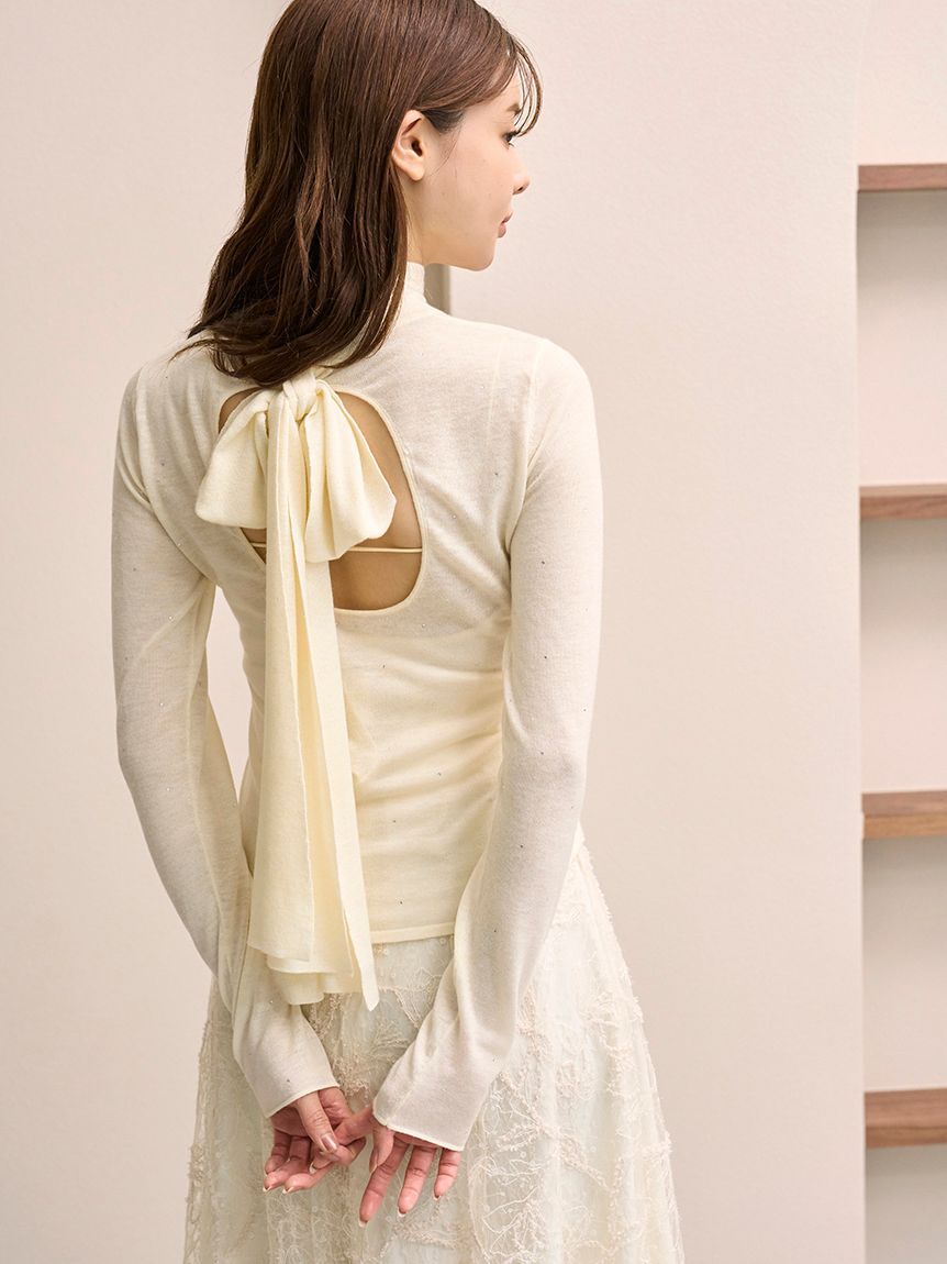 SNIDEL「バックオープンニットプルオーバー」|ニット・セーター|