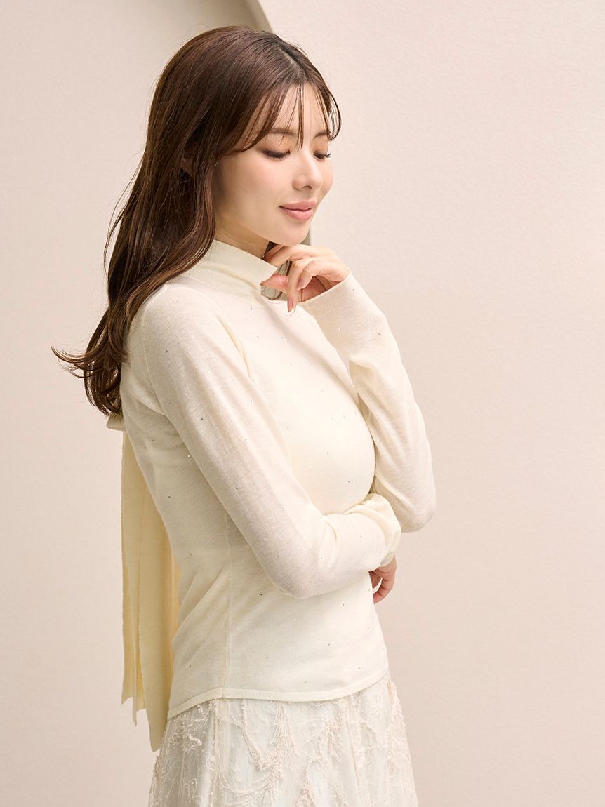 SNIDEL「バックオープンニットプルオーバー」|ニット・セーター|