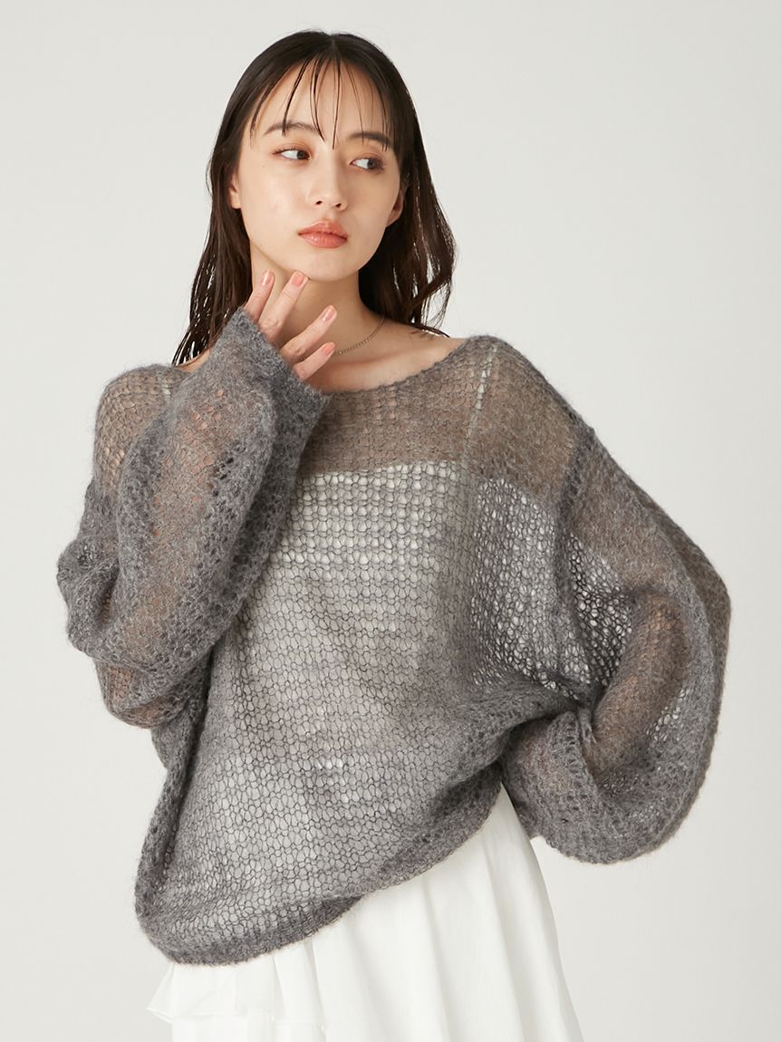 FRAY I.D「シアーモヘヤニットプルオーバー」|ニット・セーター|