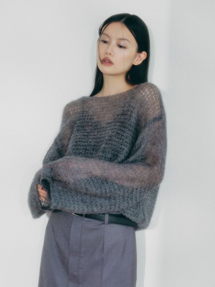 FRAY I.D「シアーモヘヤニットプルオーバー」|ニット・セーター|
