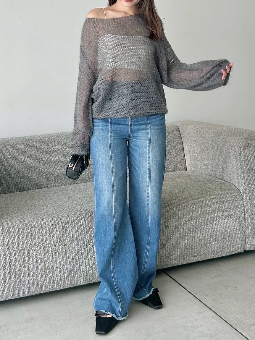 FRAY I.D「シアーモヘヤニットプルオーバー」|ニット・セーター|