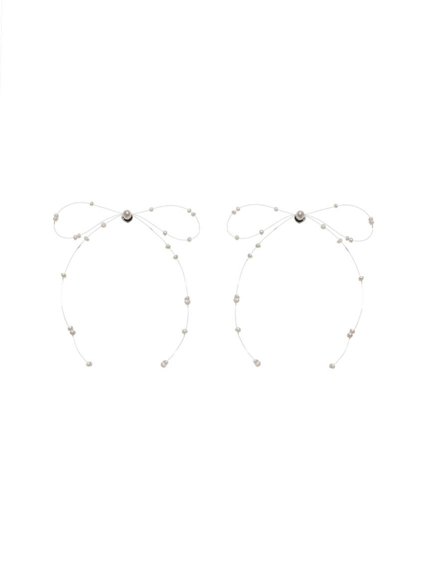 CELFORD「【HANAE MORI&times;CELFORDコラボ】 淡水パールリボンピアス」|ピアス|