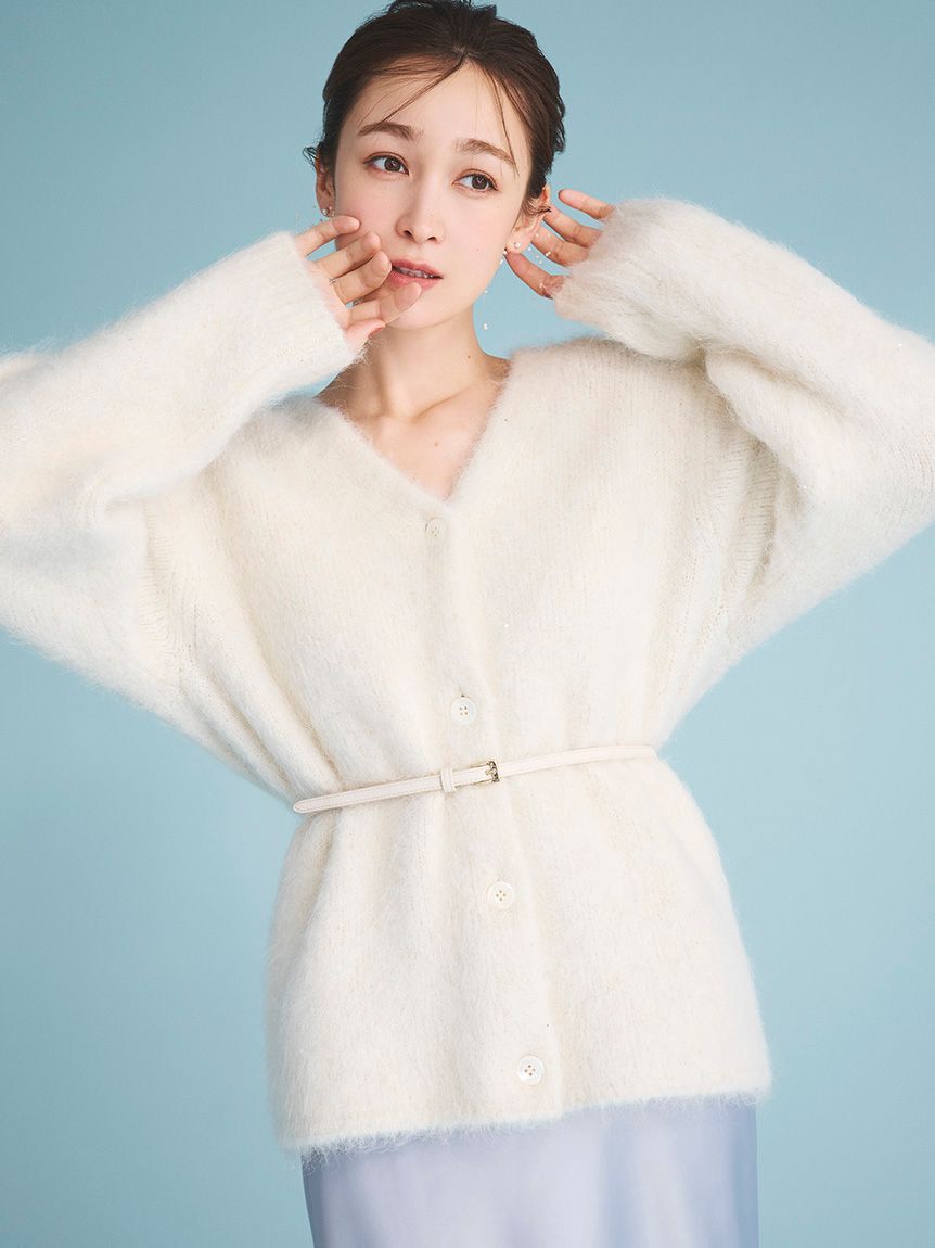 CELFORD「スパークルミディ丈カーディガン」|カーディガン|