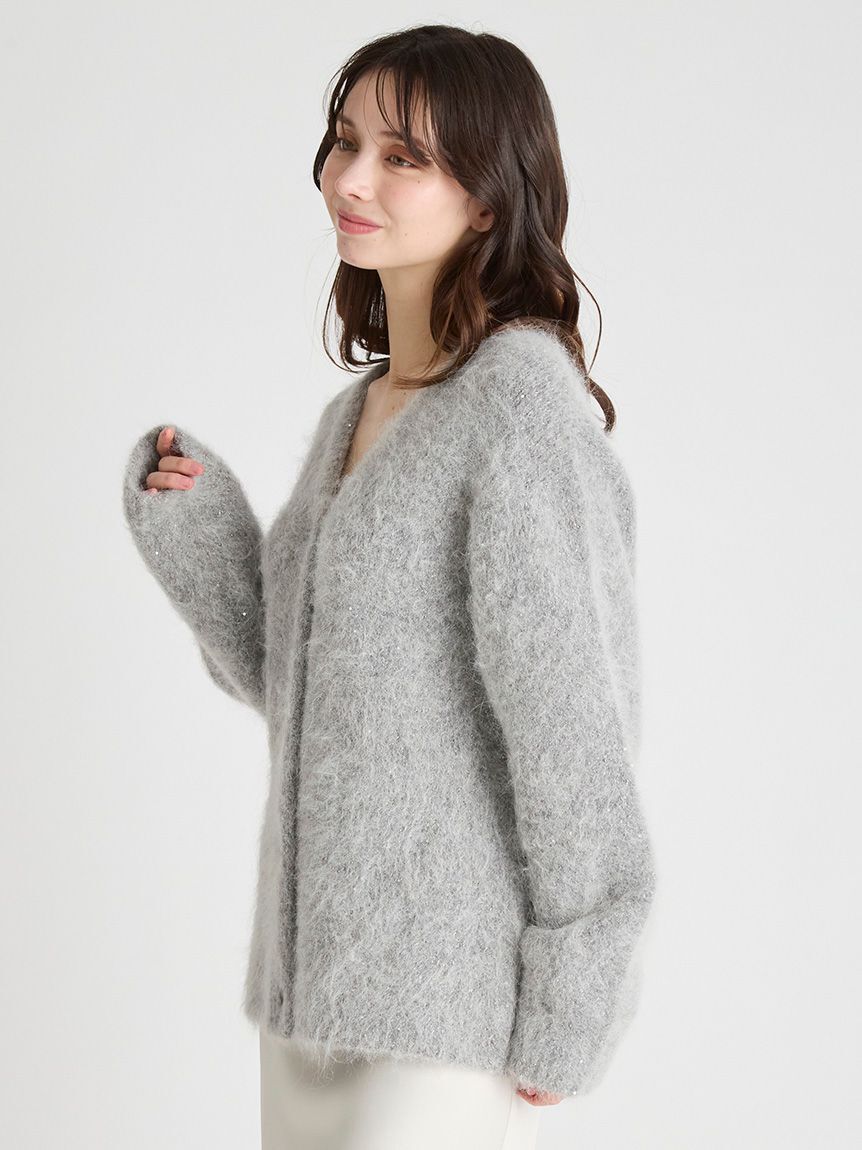 CELFORD「スパークルミディ丈カーディガン」|カーディガン|