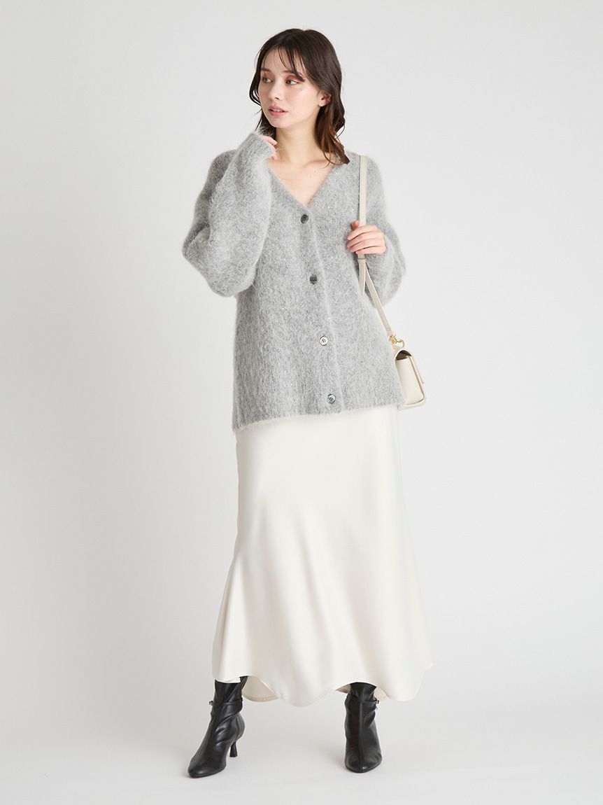 CELFORD「スパークルミディ丈カーディガン」|カーディガン|