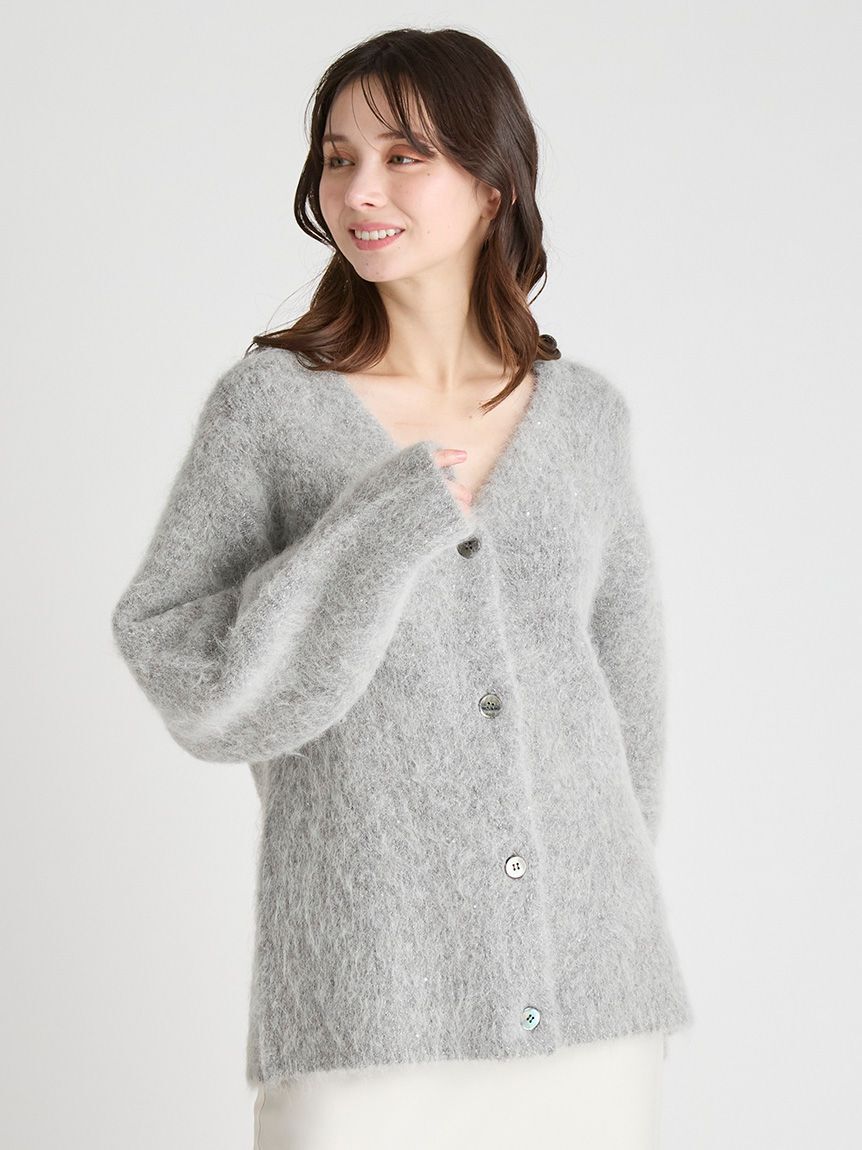 CELFORD「スパークルミディ丈カーディガン」|カーディガン|