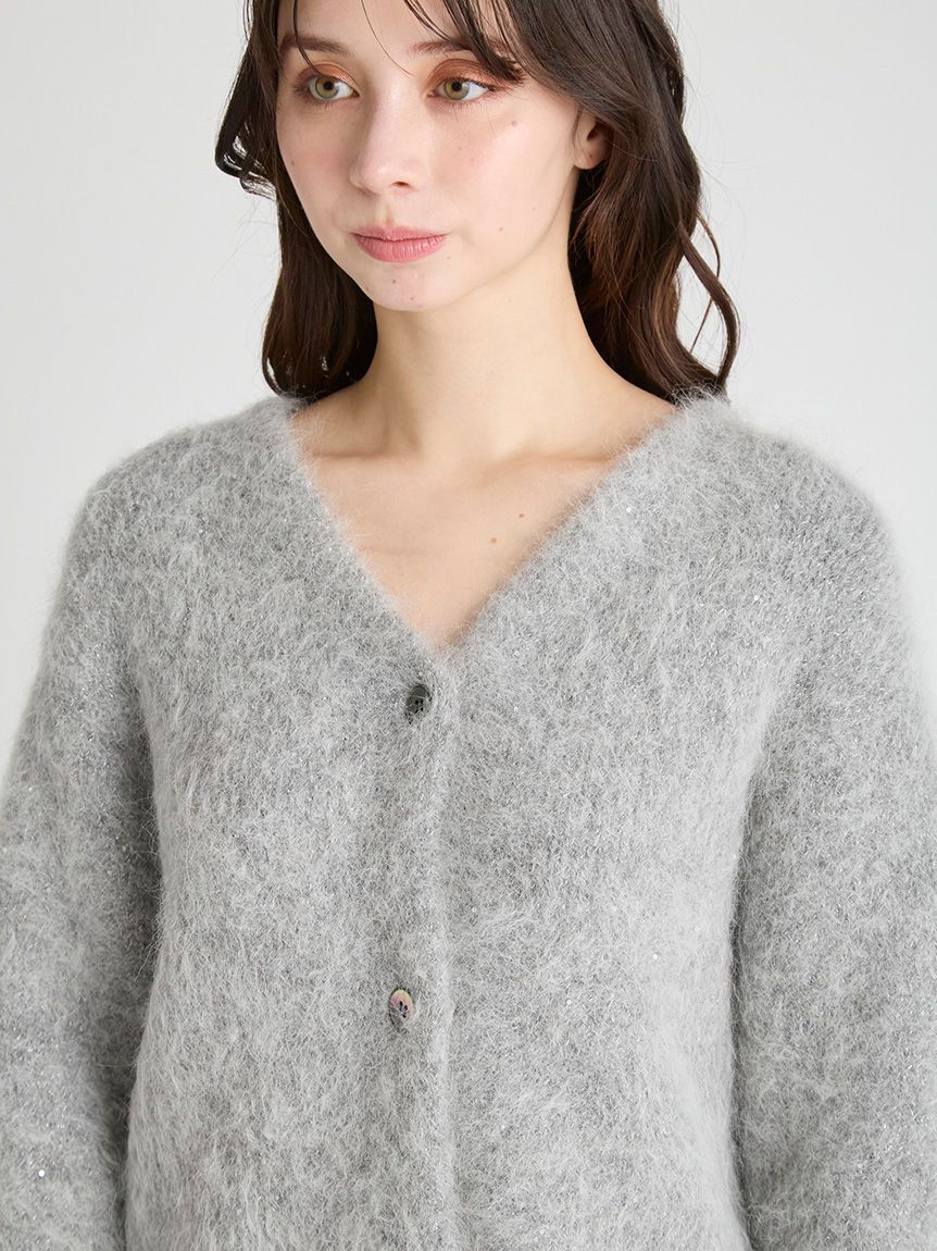 CELFORD「スパークルミディ丈カーディガン」|カーディガン|