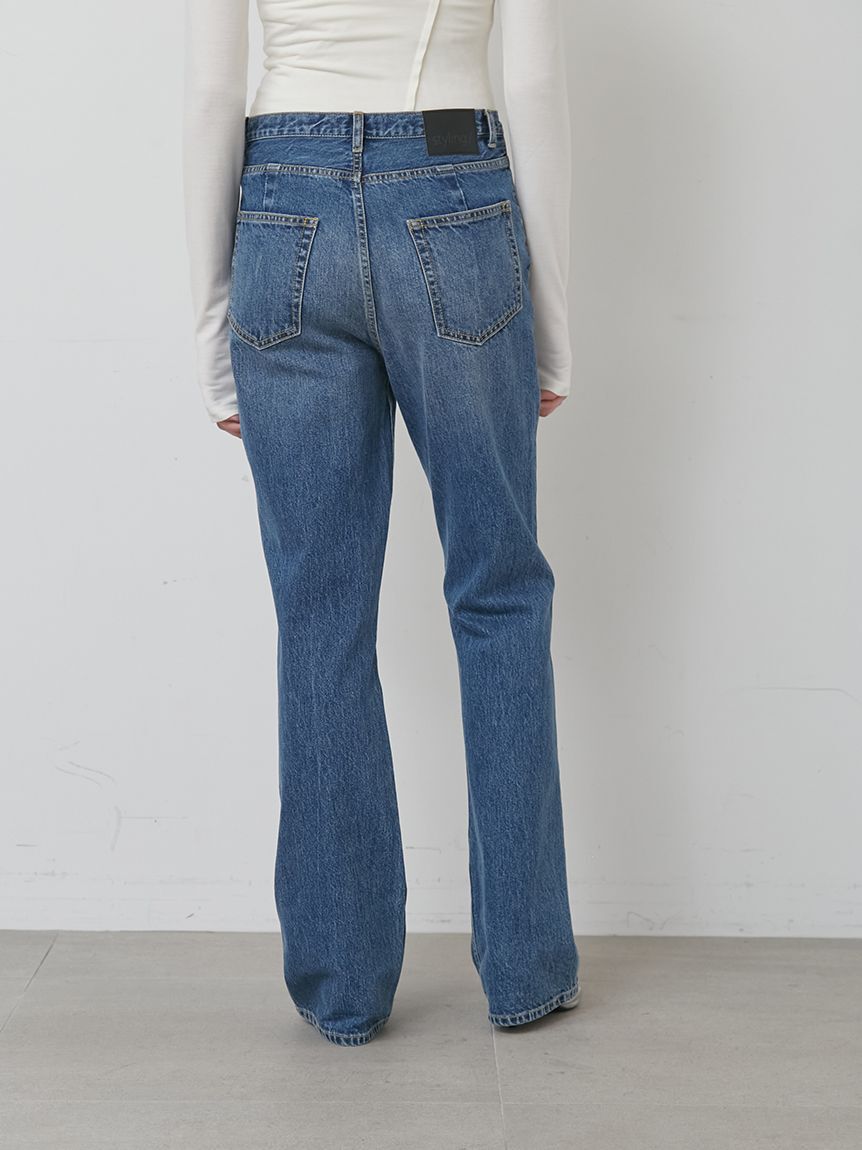 styling/「【セットアップ対応】セミフレアデニムパンツ」|デニム|