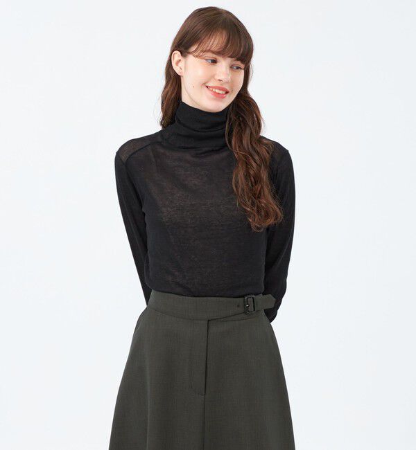 MACKINTOSH PHILOSOPHY「コンパクトコットンシアータートルニット」|ニット・セーター|ブラック