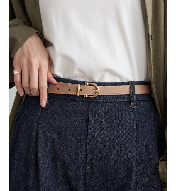 ikka「プレーンベルト 18mm」|ダウンベスト・ベスト|