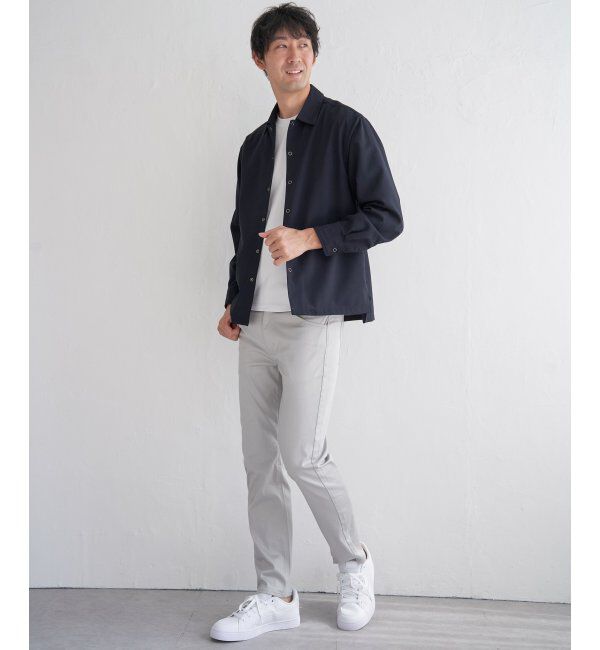 ikka「【吸水速乾】イージーケアリネンライクシャウター」|ブルゾン・スタジャン|