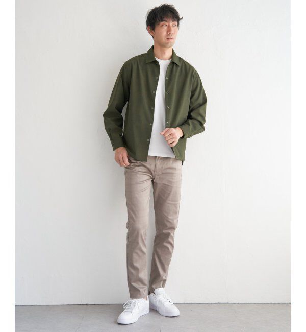 ikka「【吸水速乾】イージーケアリネンライクシャウター」|ブルゾン・スタジャン|