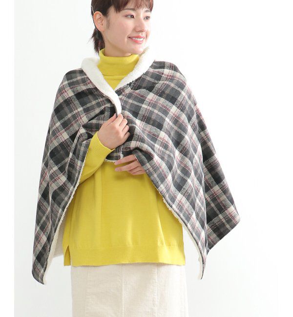 Lbc with Life「チェック柄ブランケット」|クッション・クッションカバー|ブラック