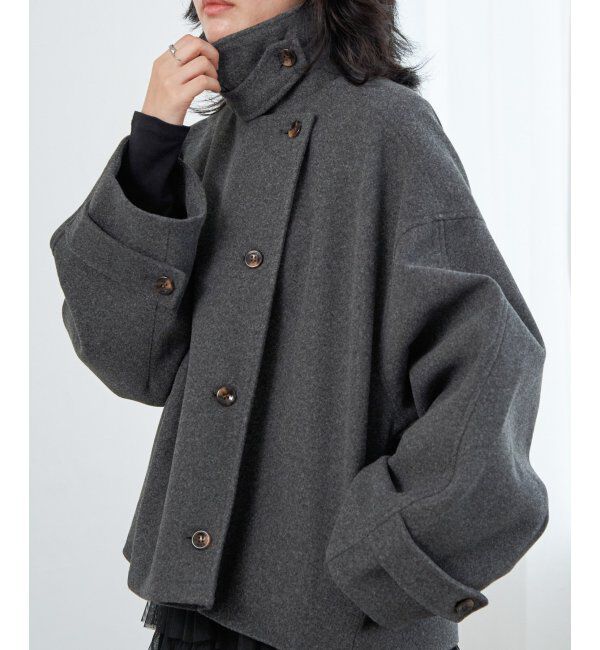 VENCE share style「フェイクモッサスタンドショートジャケット/スタンドカラー/ロングスリーブ」|その他|