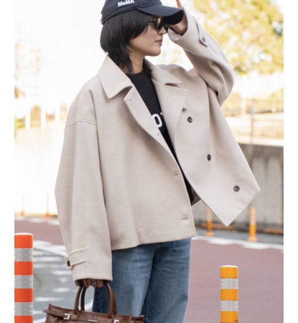 VENCE share style「フェイクモッサスタンドショートジャケット/スタンドカラー/ロングスリーブ」|その他|