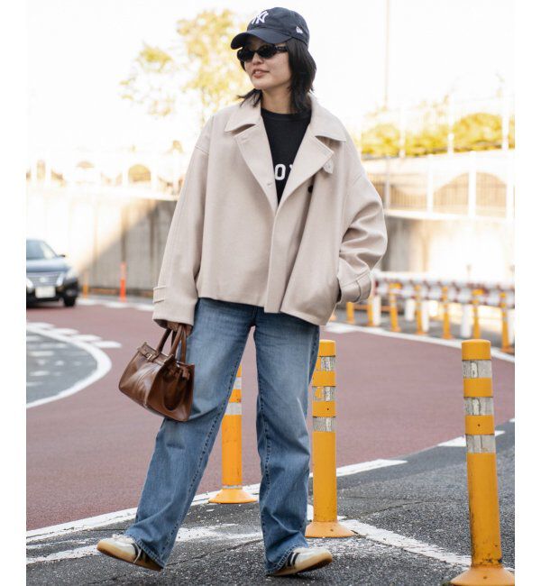 VENCE share style「フェイクモッサスタンドショートジャケット/スタンドカラー/ロングスリーブ」|その他|