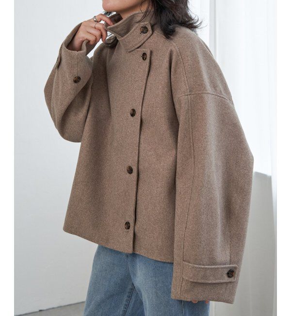 VENCE share style「フェイクモッサスタンドショートジャケット/スタンドカラー/ロングスリーブ」|その他|