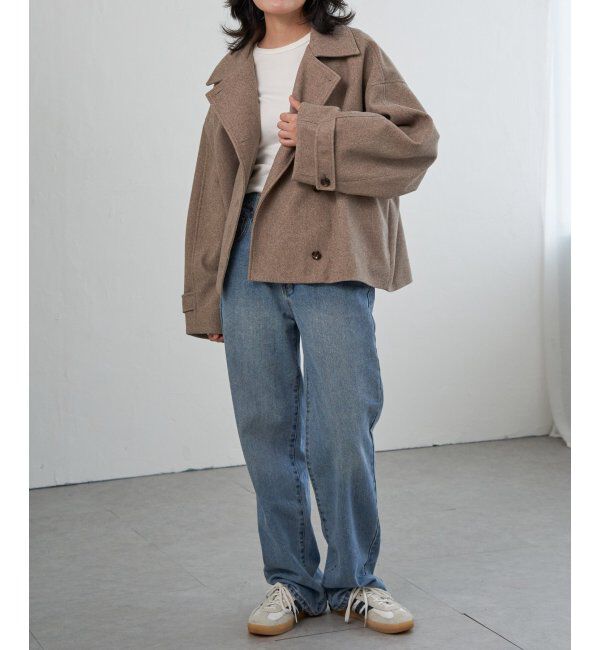 VENCE share style「フェイクモッサスタンドショートジャケット/スタンドカラー/ロングスリーブ」|その他|