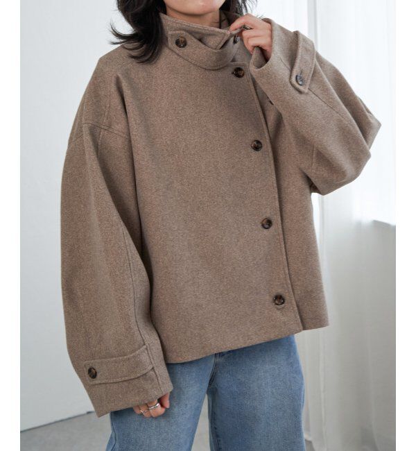 VENCE share style「フェイクモッサスタンドショートジャケット/スタンドカラー/ロングスリーブ」|その他|