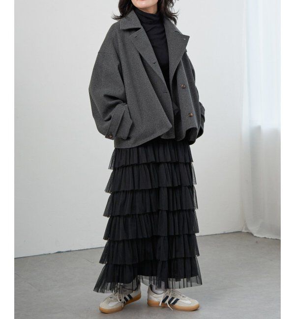 VENCE share style「フェイクモッサスタンドショートジャケット/スタンドカラー/ロングスリーブ」|その他|