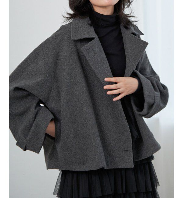 VENCE share style「フェイクモッサスタンドショートジャケット/スタンドカラー/ロングスリーブ」|その他|