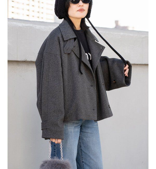 VENCE share style「フェイクモッサスタンドショートジャケット/スタンドカラー/ロングスリーブ」|その他|