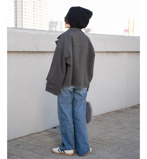 VENCE share style「フェイクモッサスタンドショートジャケット/スタンドカラー/ロングスリーブ」|その他|