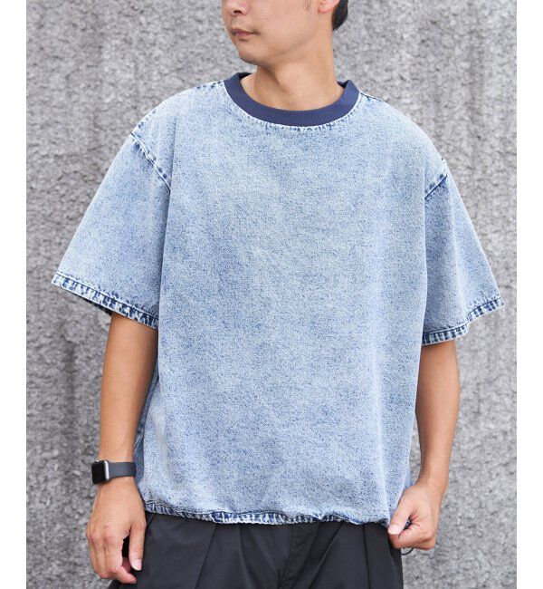 VENCE share style「デニムTシャツ」|Tシャツ・カットソー|ネイビーブルー