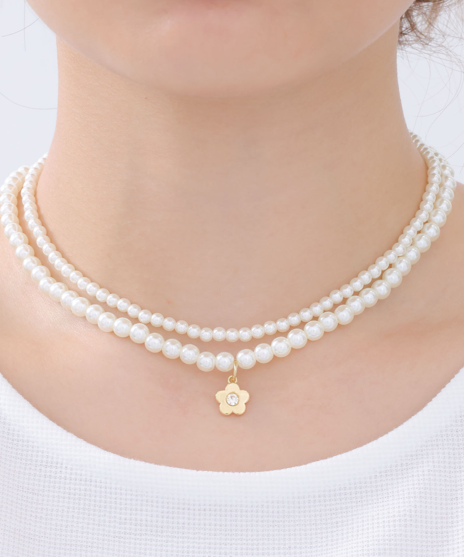 MARY QUANT「メタルデイジーパール ネックレス」|ネックレス|