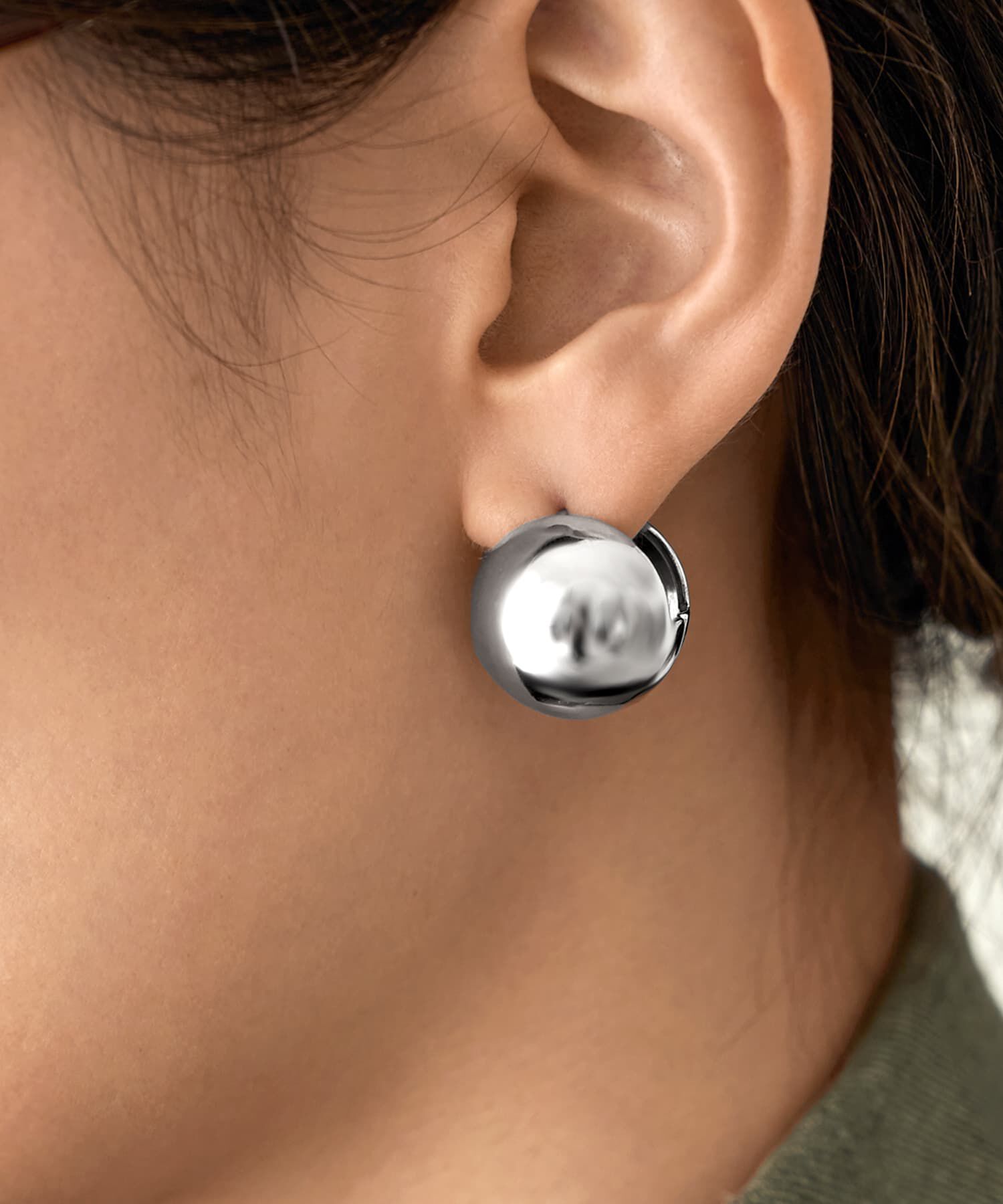 STYLE DELI「20mmメタルボールピアス」|ピアス|シルバー