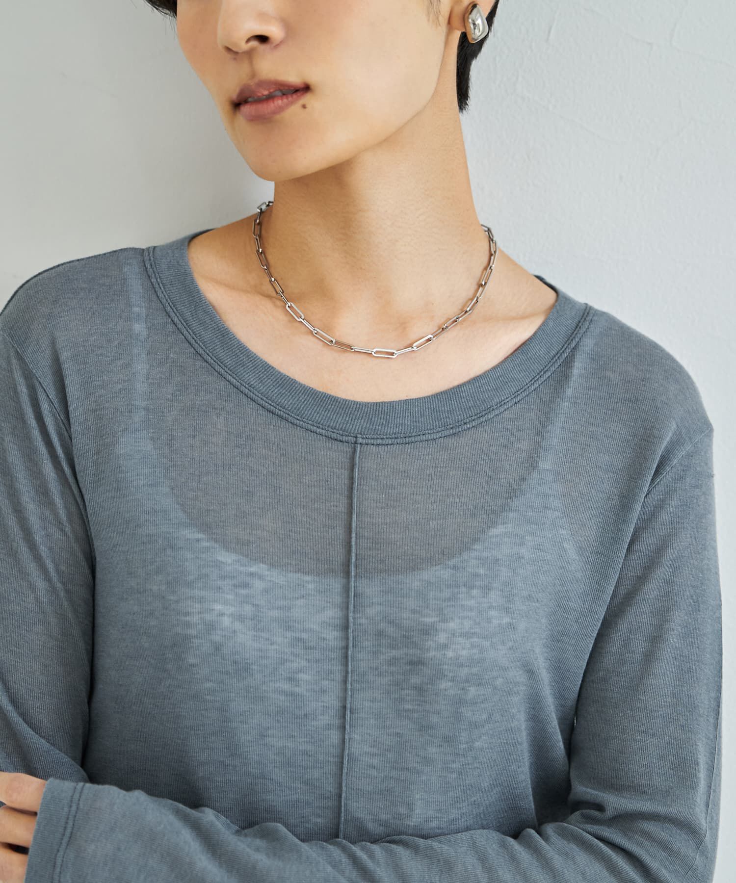 STYLE DELI「【DELI by】モダンオーバルリンクネックレス」|ネックレス|