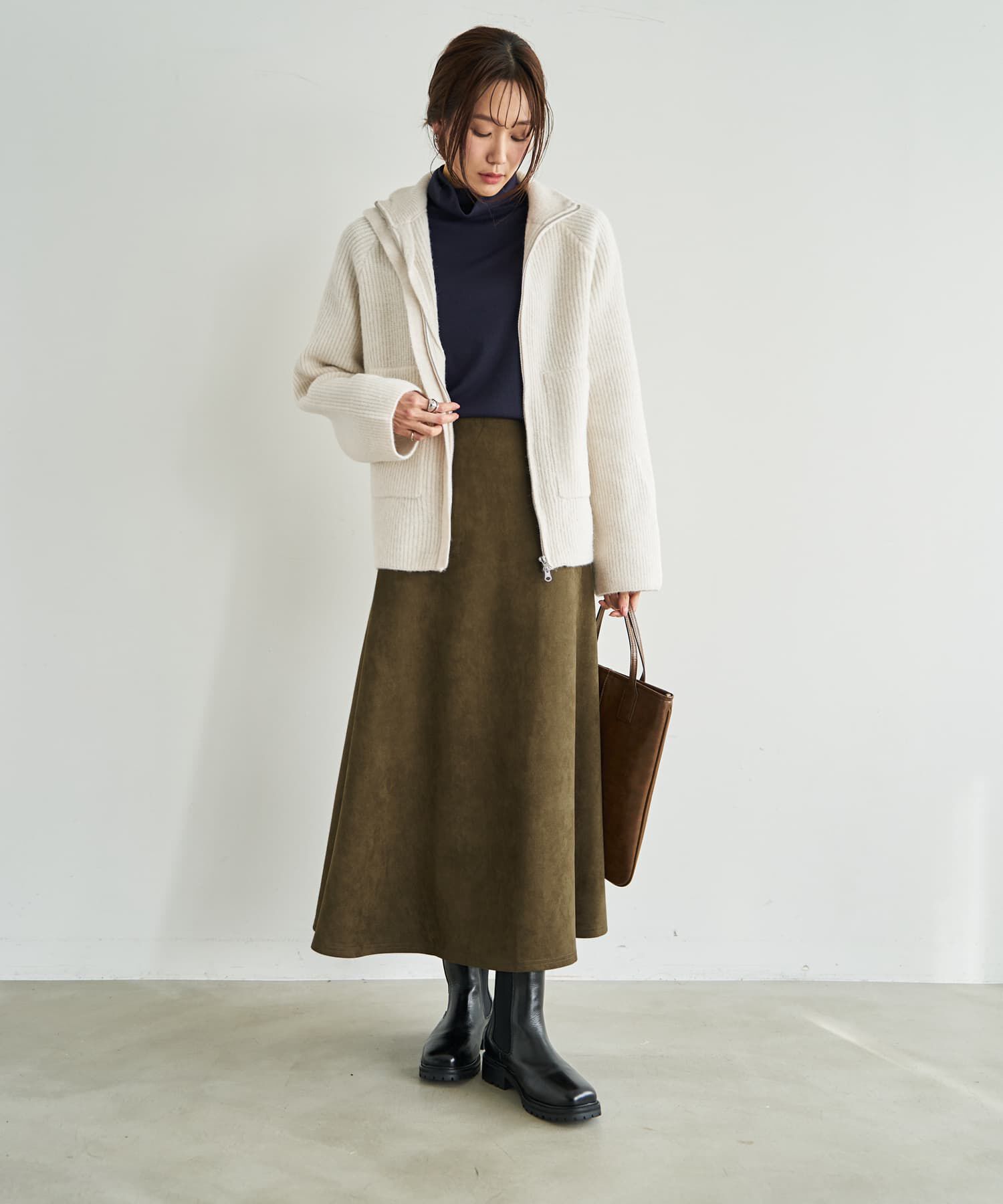 STYLE DELI「ダブルジップスタンドネックニットジャケット」|その他|