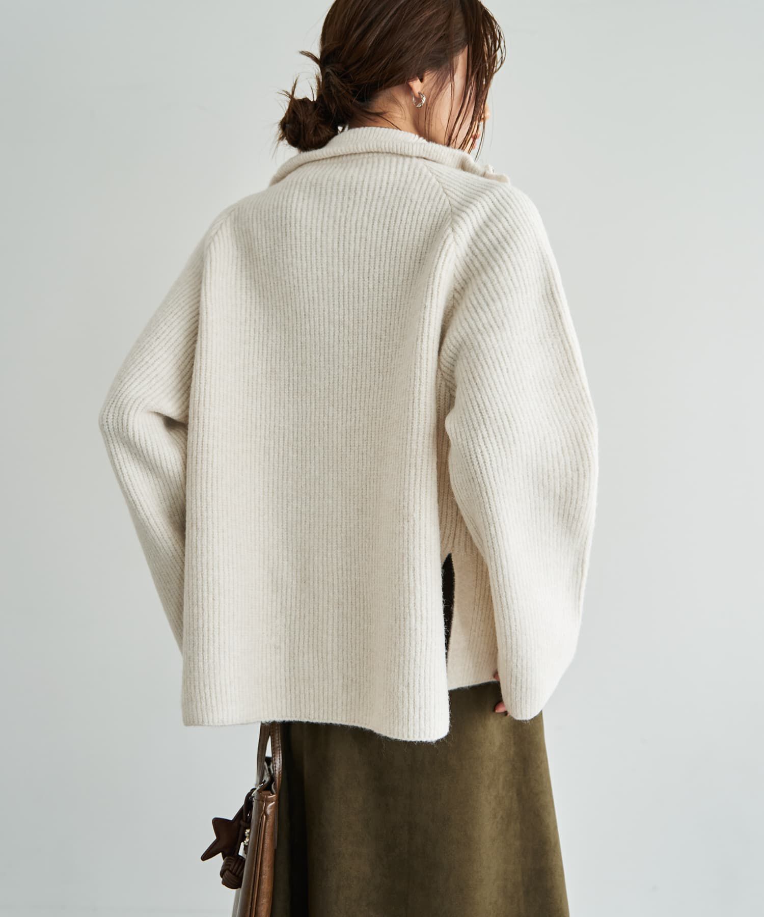 STYLE DELI「ダブルジップスタンドネックニットジャケット」|その他|