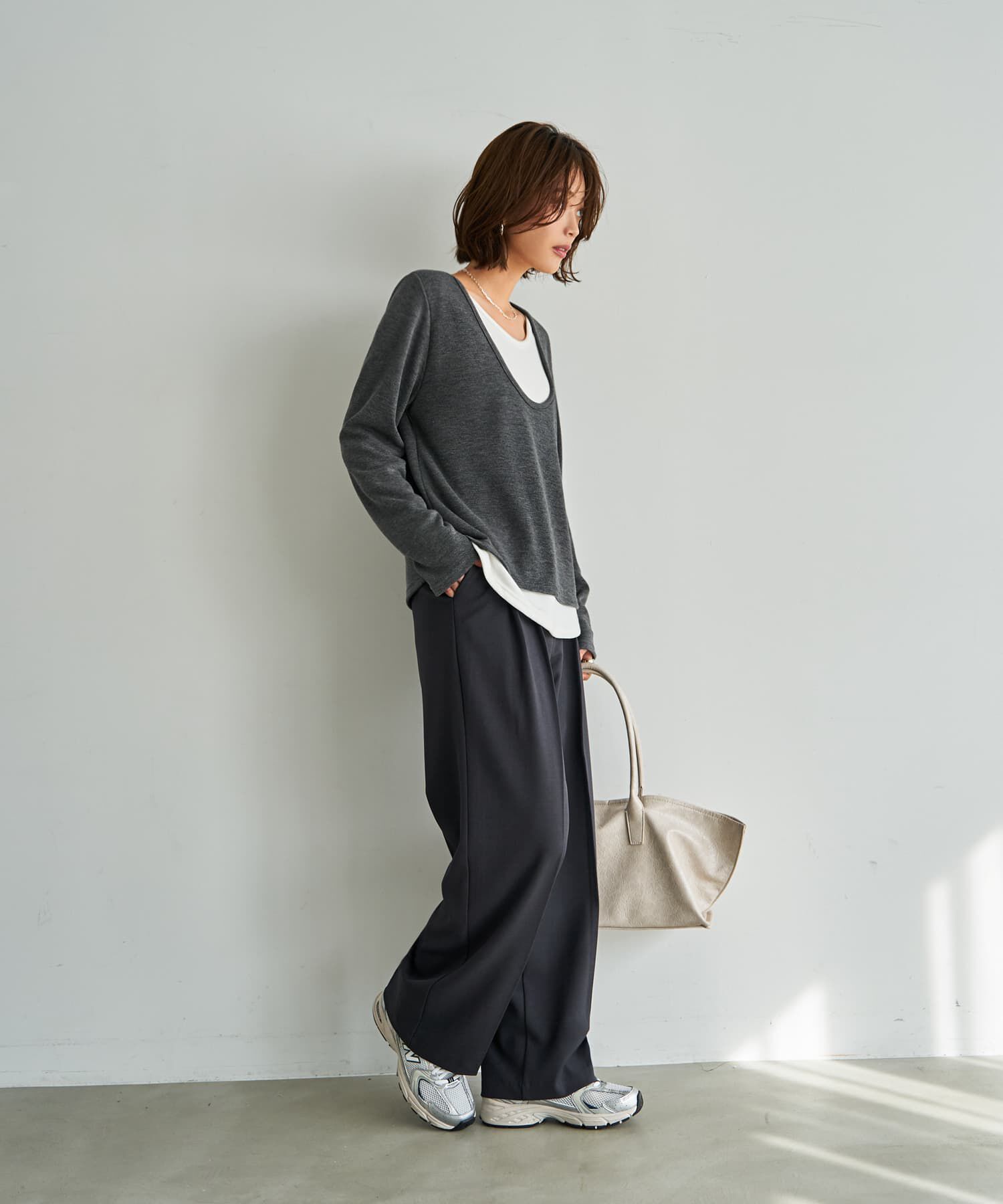 STYLE DELI「レイヤードUネックカットソートップス」|Tシャツ・カットソー|