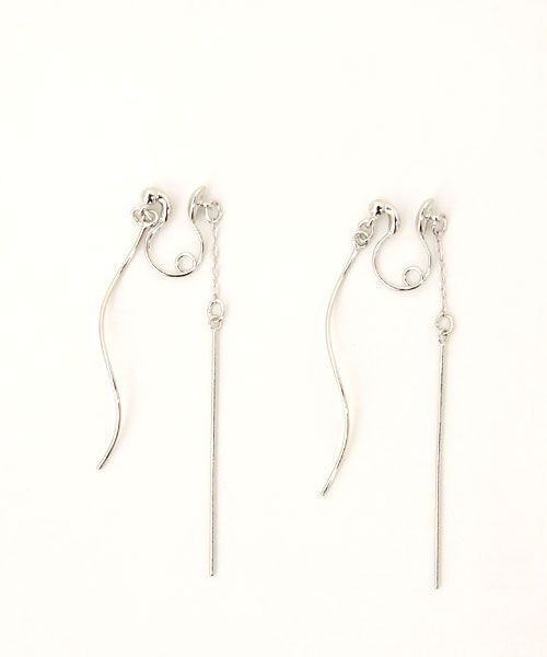 colleca la「ループフィット・ウェーブ＆ストレートバーのイヤリング」|イヤリング|